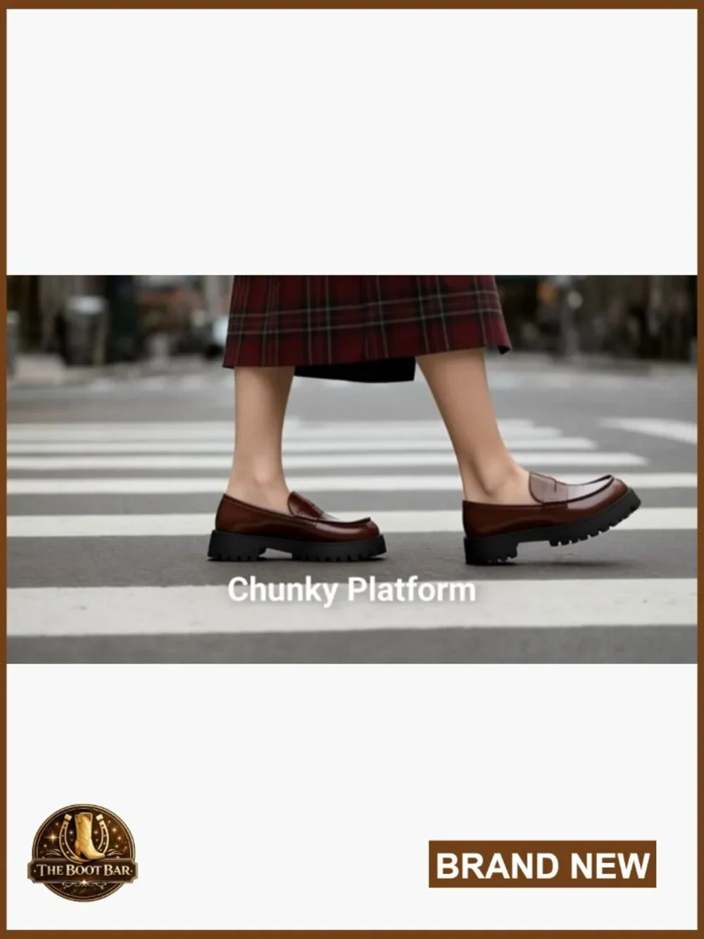 Platform Loafers Slip On Chunky Lug Sole Comfortable Work Casual Shoes